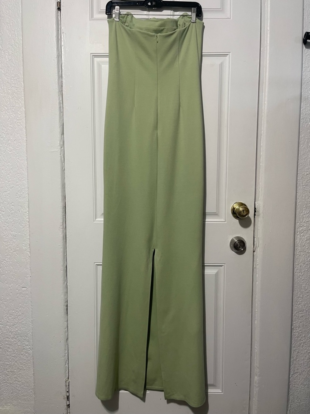 Michael Costello X Revolve Briggs Gown Ruched  Maxi Dress In Sage Size L - Picture 9 of 16